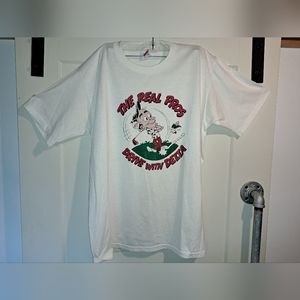 Vintage single stitch golfing graphic TShirt "The real pros drive with delta"